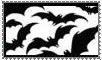 black and white bat print